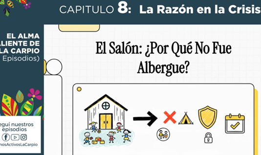 ¿Por qué el salón de SIFAIS no se utilizó como albergue durante la emergencia?